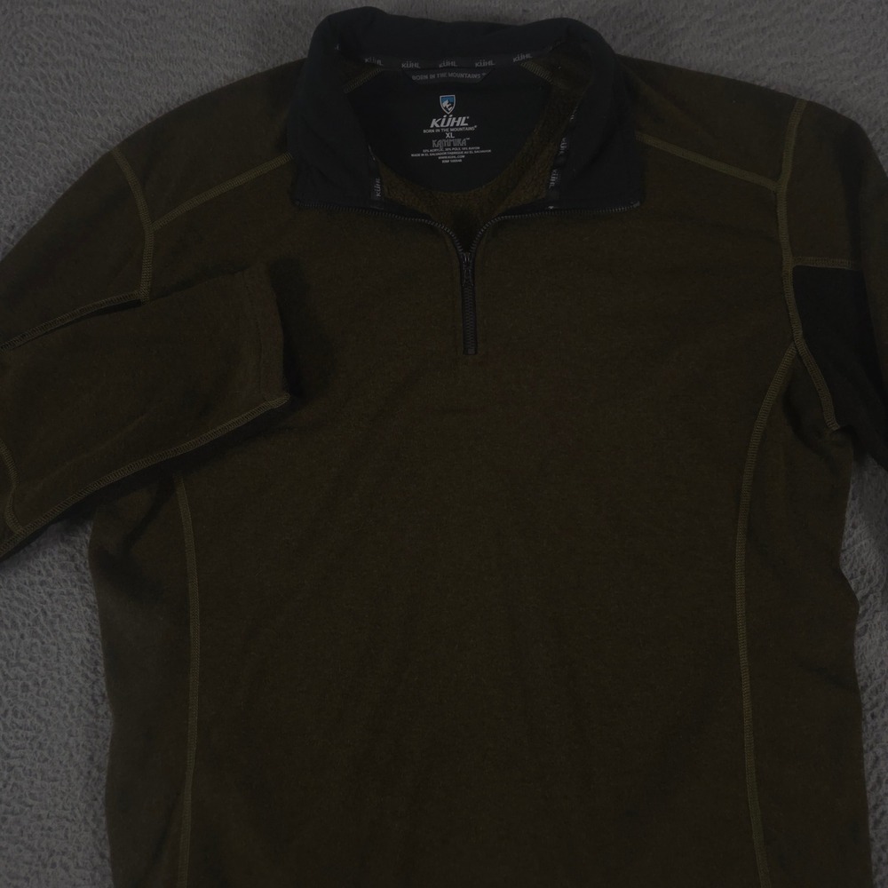 Kuhl Pullover Mens XL Revel 1/4 Zip Kashmira Performance Fleece Active Outdoor